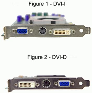 ปัจจุบันมีตัวเชื่อมต่อ DVI สองประเภทที่โดดเด่นคือ DVI-I (รูปที่ 1) และ DVI-D (รูปที่ 2)