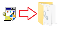 คลิกขวาที่ EXE → 7-Zip/WinRAR → แตกไฟล์