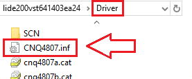 หลังจากแตกไฟล์แล้ว ให้เปิดโฟลเดอร์ Driver